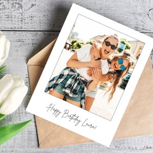 Custom Photo Card, Personalized Greeting Card for Birthday, Anniversary ...