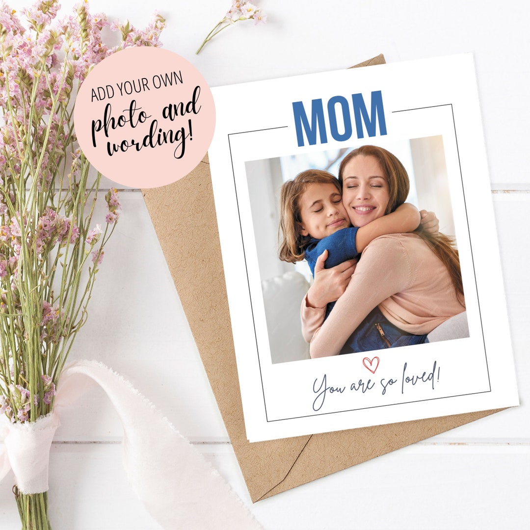 Custom Photo Mother's Day Card - Personalized Birthday Card for Mom ...