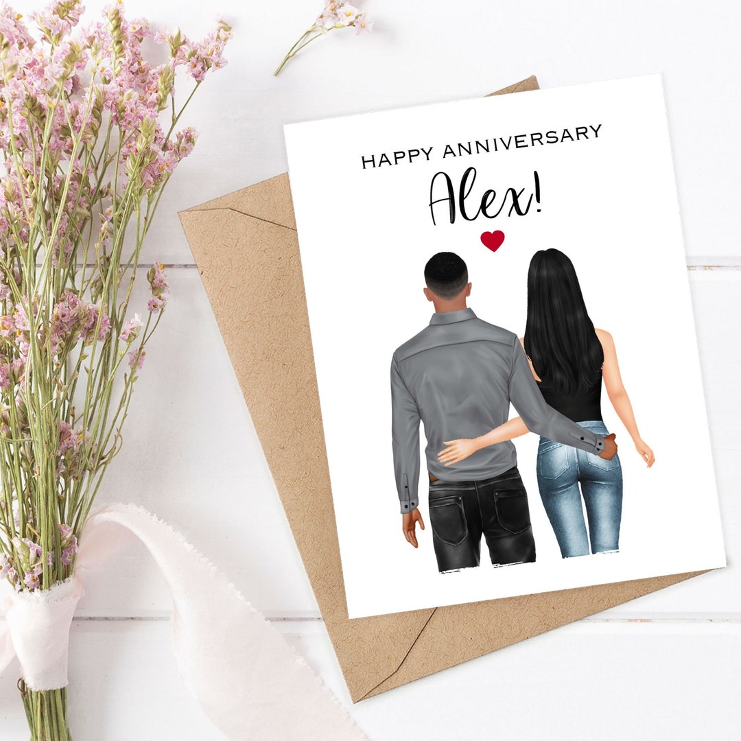 PERSONALIZED Anniversary Card Custom Anniversary Card Custom Etsy