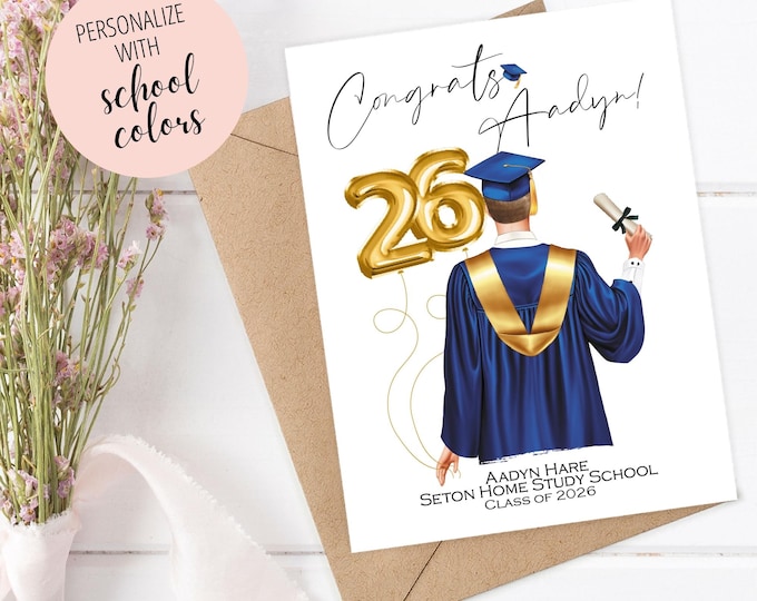 PERSONALIZED GRADUATION Card for Class of 2026 Congratulations Graduate Card 2026 Graduation Card Graduation Announcement Graduation Gift