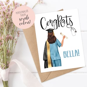 Nurse Graduation Card for Nurse Congratulations Nursing Degree Custom Congratulations Card for Nurse Midwife Nursing Degree Class of 2024