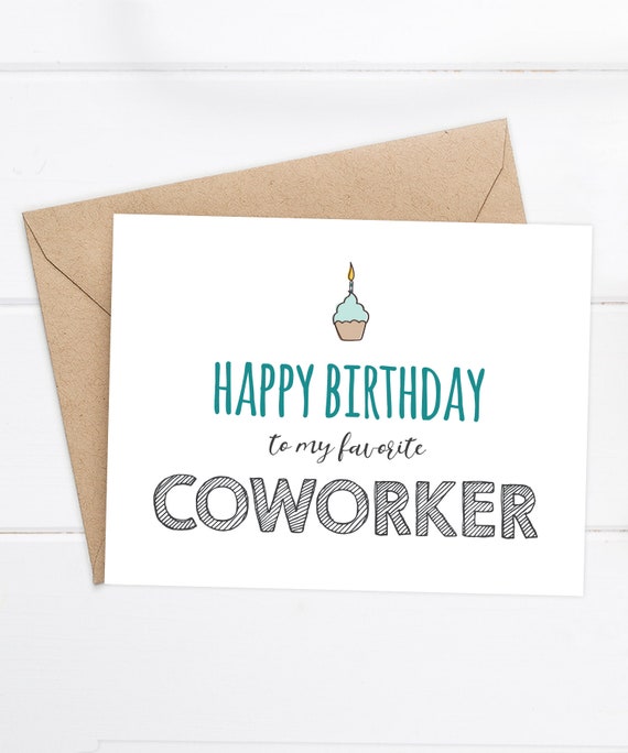 coworker birthday card funny birthday card snarky etsy