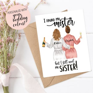 I FOUND MY MISTER but I still need my sister Maid of Honor Card, Bridesmaid proposal, Matron of Honor, Bridal Proposal Card, Proposal Card