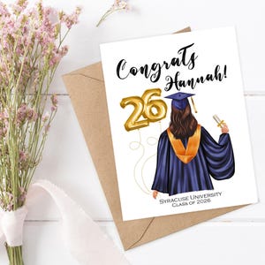 Tarjeta de GRADUACIÓN PERSONALIZADA para la Clase de 2026 Tarjeta de Felicitaciones para Graduados Tarjeta de Graduación 2026 Anuncio de Graduación Regalo de Graduación imagen 7