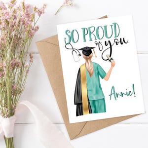 Personalized Nurse Graduation Card for Nurse Congratulations on Nursing Degree Custom Congratulations Card for Nurse 2025 Nursing Graduation