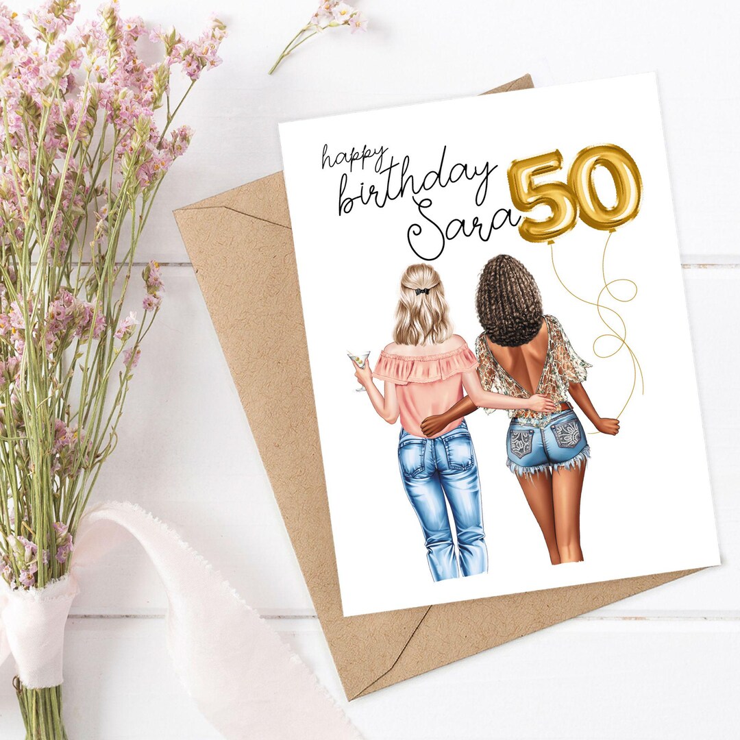 BEST FRIEND BIRTHDAY Card, Personalized Birthday Card for Friend ...