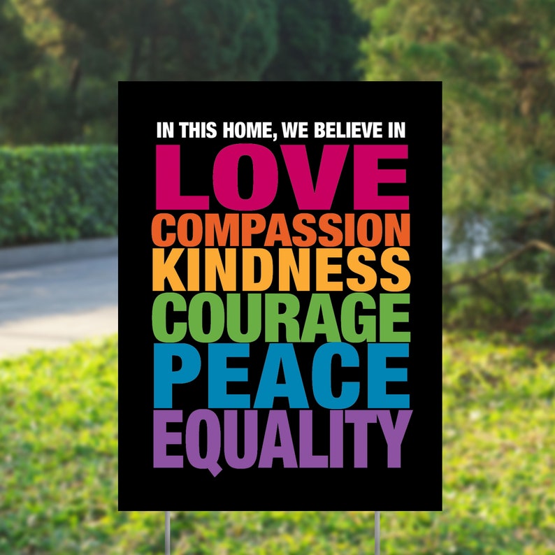 WE BELIEVE Yard Sign LGBTQ Gay Pride Black Lives Matter | Etsy