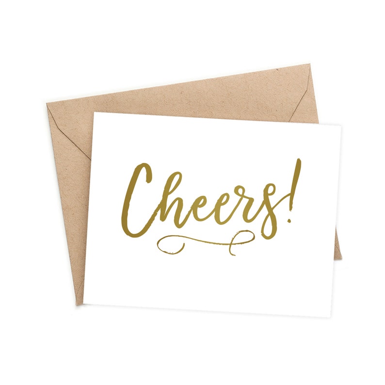 CHEERS BIRTHDAY Card Cheers Card Graduation Card Congrats Etsy
