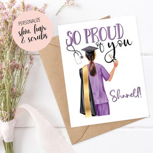Personalized Nurse Graduation Card for Nurse Congratulations on Nursing Degree Custom Congratulations Card for Nurse 2026 Nursing Graduation
