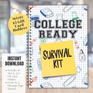 College Survival Kit Back to College cadeau eerstejaars zorgpakket College cadeaukaarthouder voor afstuderen Cadeaukaart Boek College Care Kit