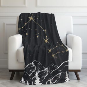 Personalized Constellation Tapestry Custom Zodiac Blanket Anniversary Gift Night Sky Woven Throw Celestial Wedding Gift Horoscope Astrology image 4