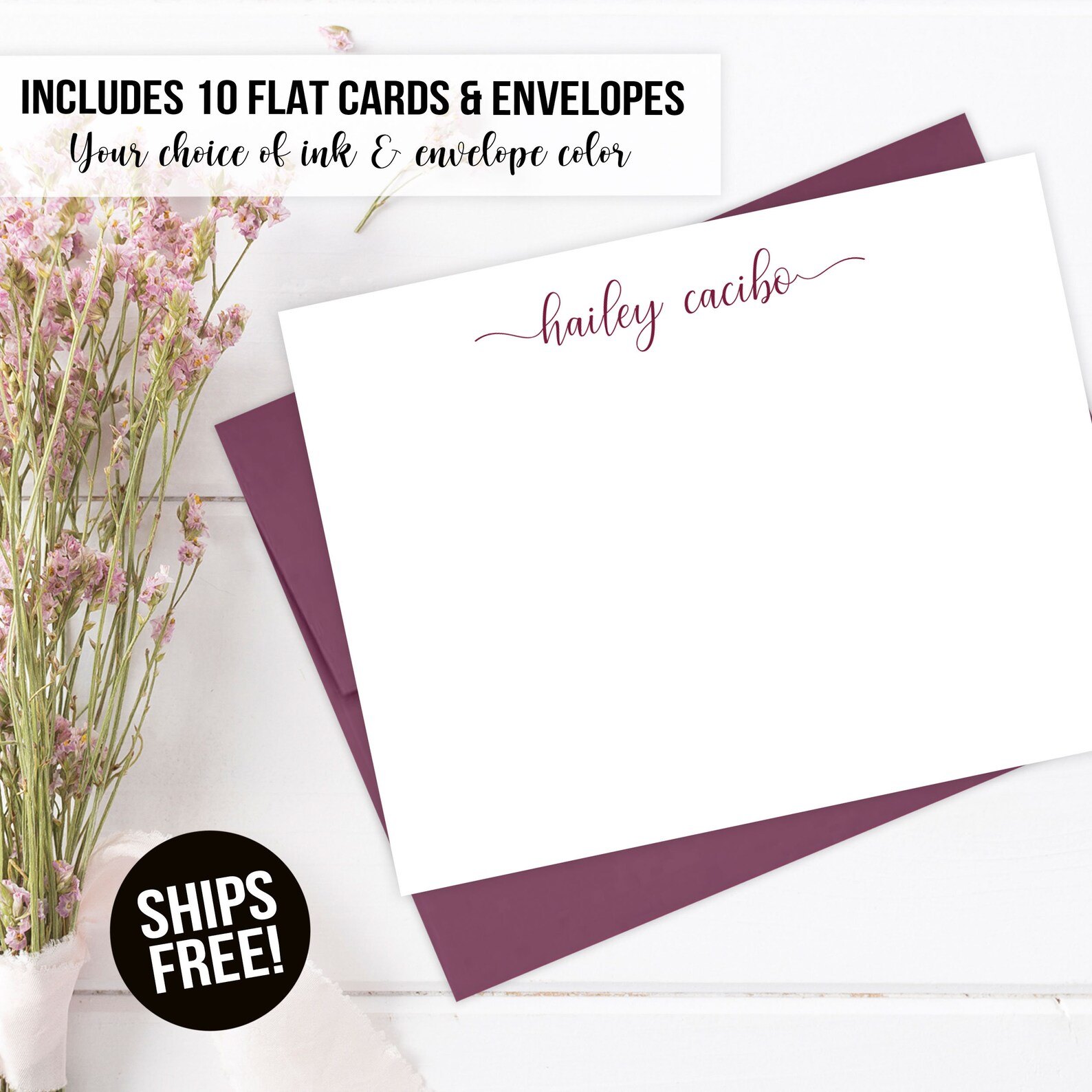 PERSONALIZED STATIONERY for WOMEN Personalized Notecard Set Etsy