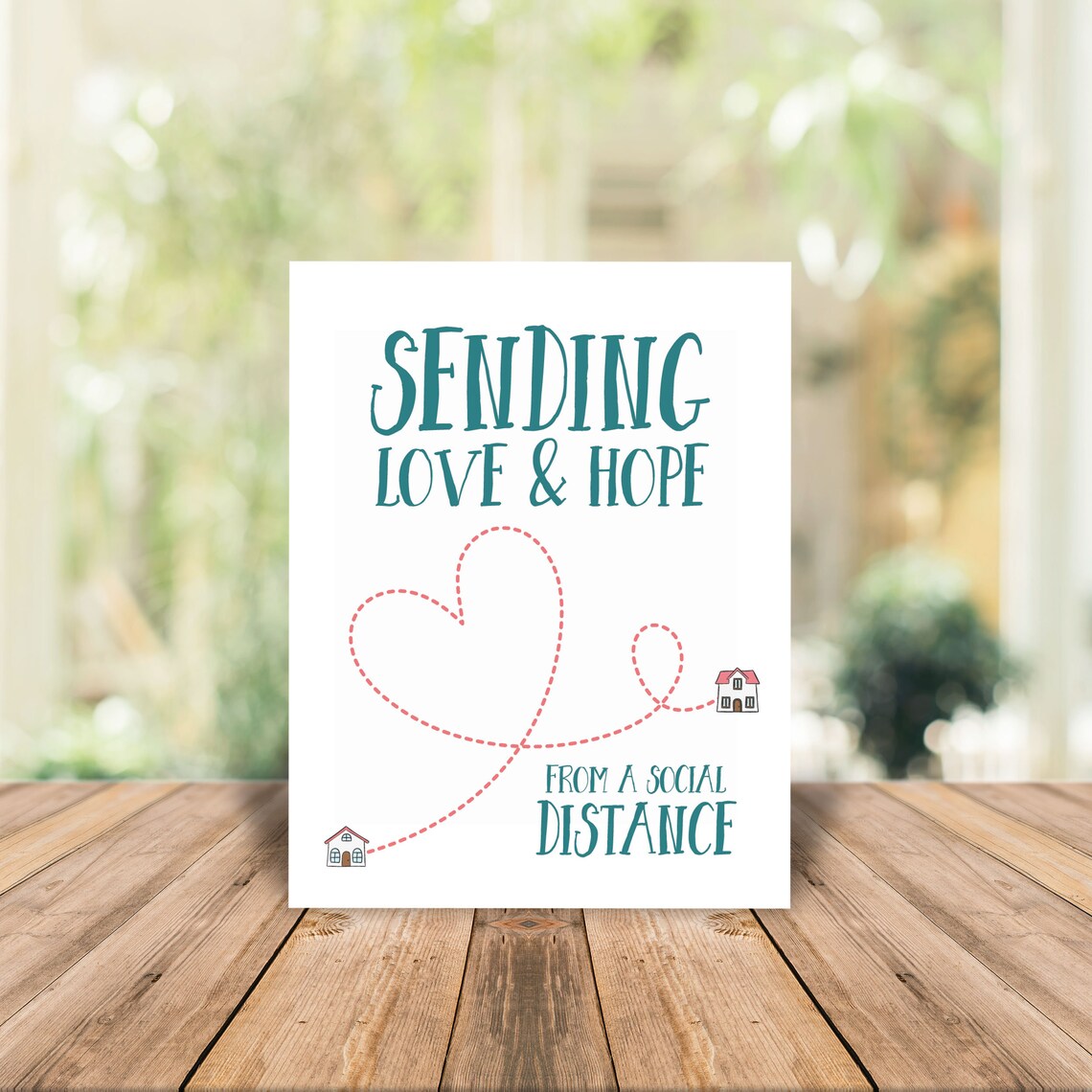 SOCIAL DISTANCING Card Miss You Card Thinking of You | Etsy