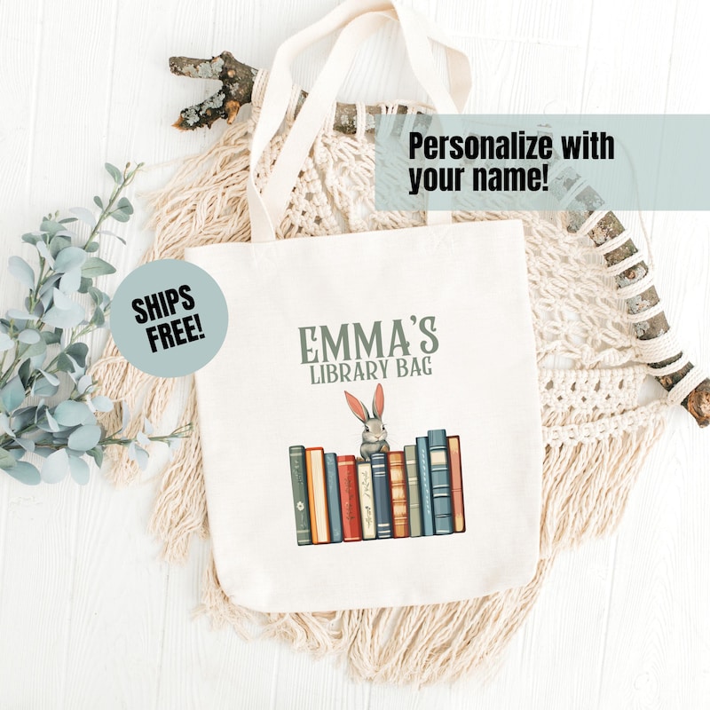 Library Book Bag - Etsy