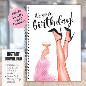 Carte-cadeau d'anniversaire numérique imprimable pour elle - Paquet de soins d'anniversaire pour femme, maman, fille, soeur - Idée cadeau féminin à téléchargement immédiat