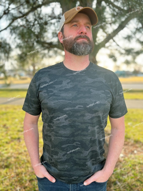 Mockup Lat Storm Camo Shirt LAT 6901 Storm Camo Mockup Camo Mockup