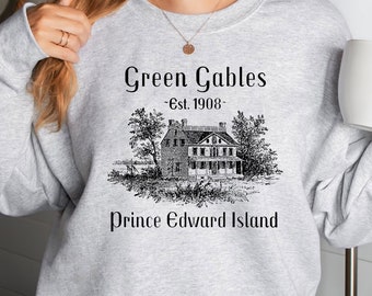 Anne of Green Gables House Design - Prince Edward Island -  L. M. Montgomery Novel Sweatshirt - Anne of Green Gables Book Fans or Book Club