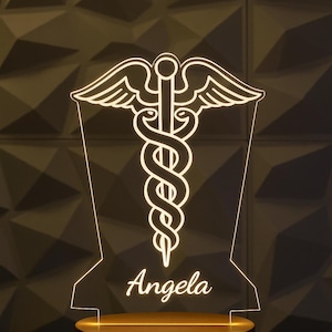 Personalized Multicolor Registered Nurse Gift | Medical Sign | Night Light | Acrylic | Nursery Room Decor | Gift for Kids Birthday