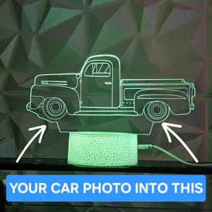 Car Guy Lamp Gift, Custom 3D Car Sketch Night Light 7 Colors, Super Car Motorcycle 3D Photo Lamp, Lamp Gift for Him, Birthday Gift for BF