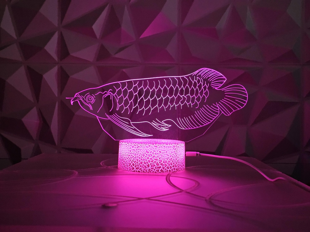 Arowana Fish 3D LED Night Light: Fisherman Gift - Etsy