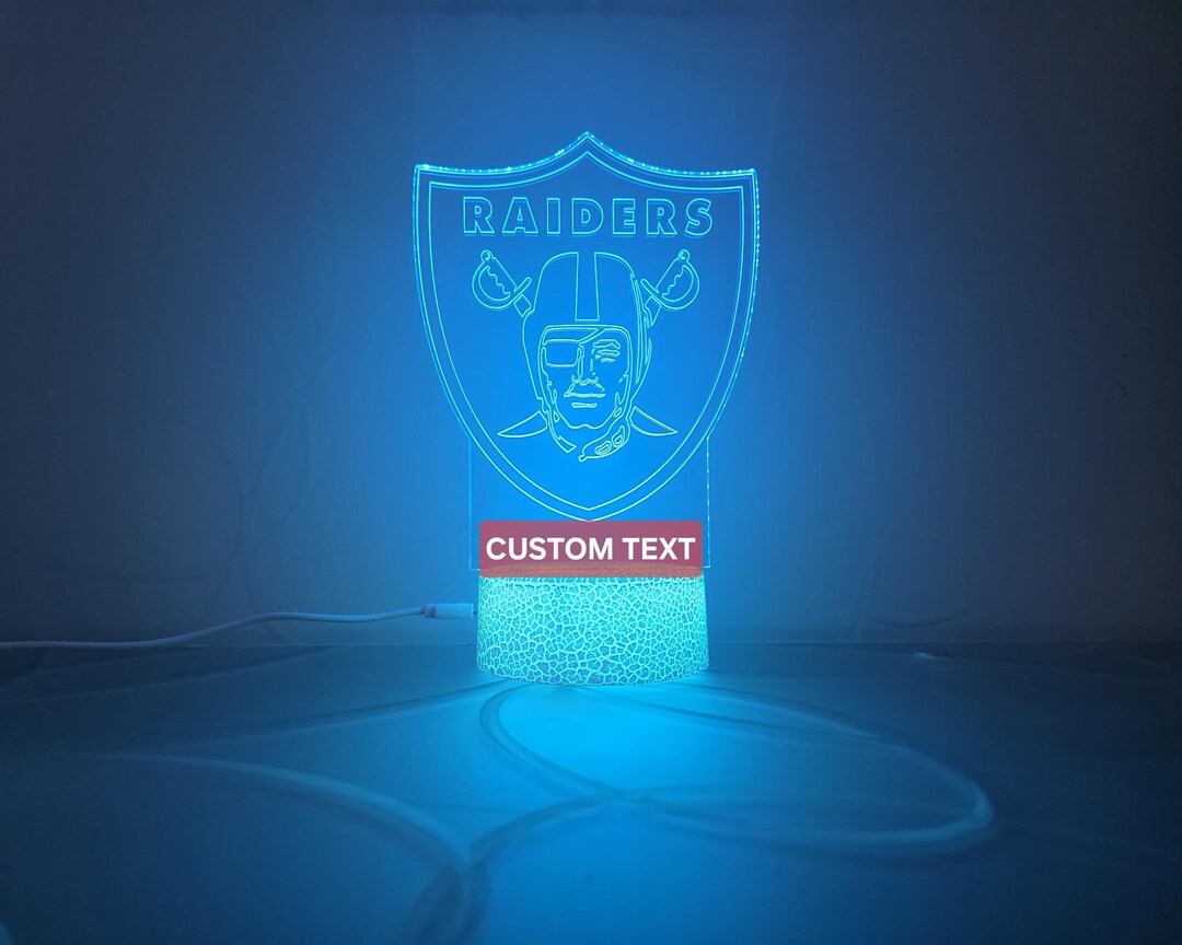 Raider Light Personalized Las Vegas Raiders LED Lamp: Custom Night Light Gift - Etsy