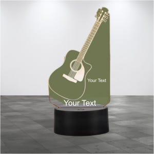 Guitar Led Lamp Personalized 3d LED Table Lamp, Multicolor 3d Illusion, Unique Gift for Kids, Custom Anime Night Light Christmas Gift