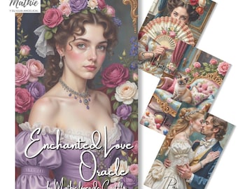 Baralho "Oráculo do Amor Encantado", 56 cartas + caixa, oráculo do romance e oráculo sentimental, tarô do amor