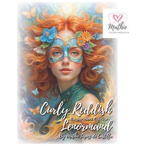 Kręcone czerwonawe Lenormand autorstwa Mathie i jego anielskiego przewodnika Lenormand Talia kart tarota własnego projektu