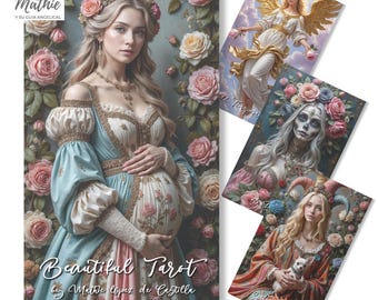 Baralho de Tarô Vitoriano, Lindo baralho de Tarô, 78 cartas + caixa, Tarô Romântico, Tarô do Amor, Tarô Romântico