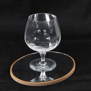Optica Style Brandy Glass, 5.5&quot; tall crystal with faceted sides