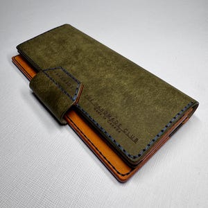 Cartera de cuero hecha a mano personalizada / Cartera de viaje personalizada / Porta pasaporte delgado / Edición Club hecha a mano