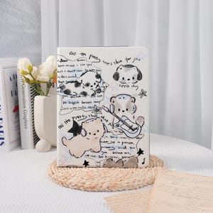 Charming Cartoon Pet&Inspirational Quote iPad Case For iPad Air 5/6,iPad 10/9/8,iPad Mini 7/6/5,iPad Pro 12.9"11" 10.9"10.2" inch 2022 Cover