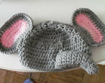 PDF CROCHET PATTERN Only!! Baby or toddler hat  Elephant hat  0-3mth -2T