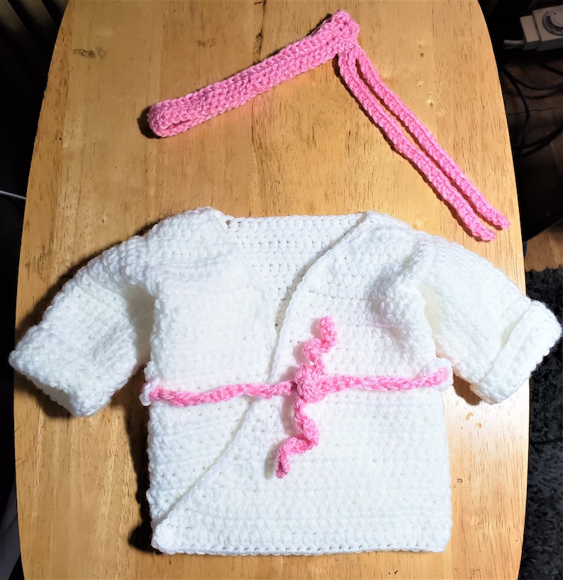 Karate Gi and headband costume for baby or toddler 0-3 mths or any size to 18mth same price