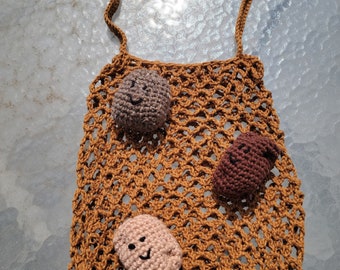 crocheted market bags -spud sack or carrots. choose ONE