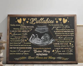 Personalized Infant Memorial Canvas, "Lullabies" Ultrasound Art