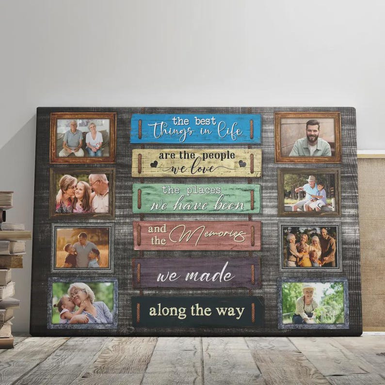 Demcanvas Personalized Family Photo Collage Canvas – “the Best Things ...