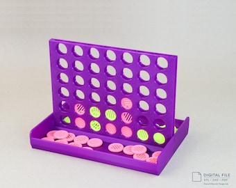 File STL del gioco Connect Four stampabile in 3D – Gioco da tavolo per famiglie (download digitale)