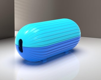 3D Printable Capsule Cable Organizer: Futuristic Wire Storage (STL File)