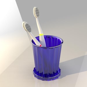 Toothbrush Holder with Drainage – 3D Printable STL File | Modern Hygienic Bathroom Cup | Minimalist 3D Print