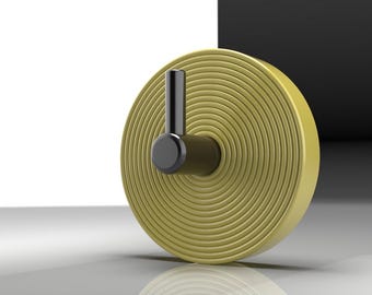 Gancio da parete rotondo a spirale – File STL stampabile in 3D