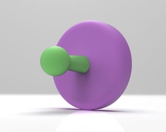 Gancio da parete minimalista con piolo rotondo – File STL stampabile in 3D