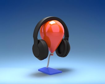 Stojak na słuchawki w kształcie balonu: organizer na biurko do druku 3D (plik STL)
