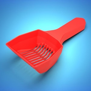 Cat Litter Scoop – 3D Printable Stl File | Durable Rectangular Design for Litter Box Cleaning