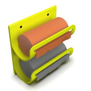 3D-afdrukbare vuilniszakhouder: modulaire muur- en deurmontage (digitaal STL-bestand)