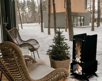 Progetti DXF per bracieri moderni: camino esterno fai da te (download digitale)