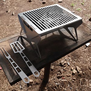 Flat Pack Camping BBQ Grill CNC Files | Tool Set & Fire Fan (Digital Download)