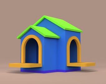 Progetto di casetta per uccelli stampabile in 3D: file STL fai da te in 6 parti (assemblaggio semplice)