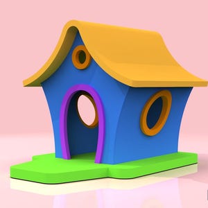 3D-afdrukbaar vogelhuisje STL: doe-het-zelfmontagekit (digitale download)