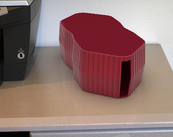 Pudełko do przechowywania kabli drukowane w technologii 3D STL: organizer na kable faliste
